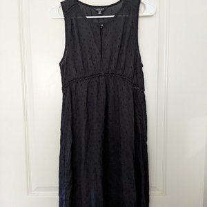 XS Lucky Brand Black Sheer Mini Dress